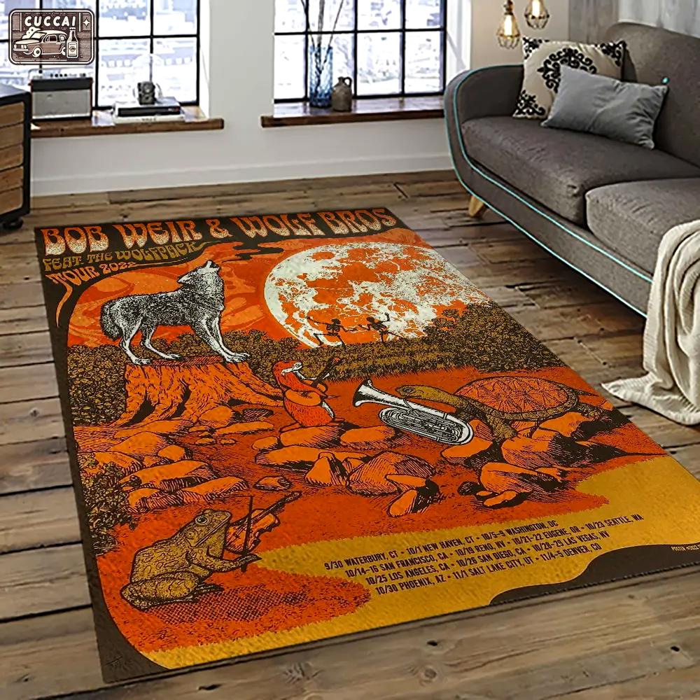Singer bob weir music carpet rectangle area rug for living room bedroom decor bw14 Rectangle Rug