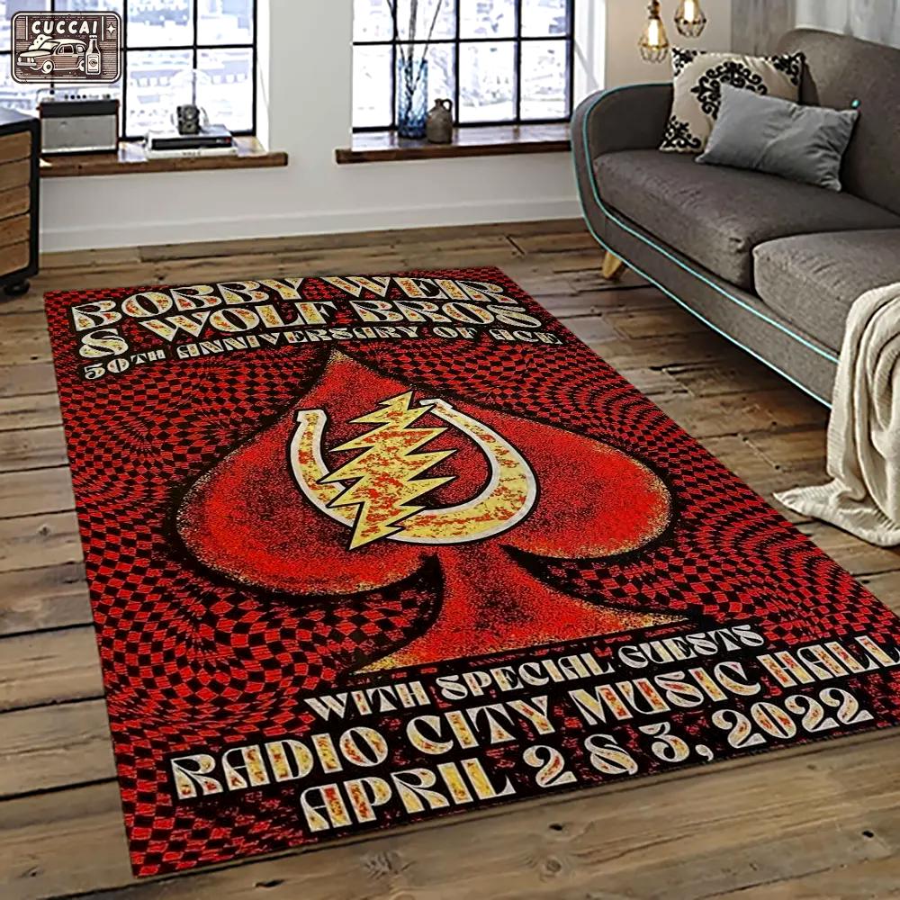 Singer bob weir music carpet rectangle area rug for living room bedroom decor bw35 Rectangle Rug