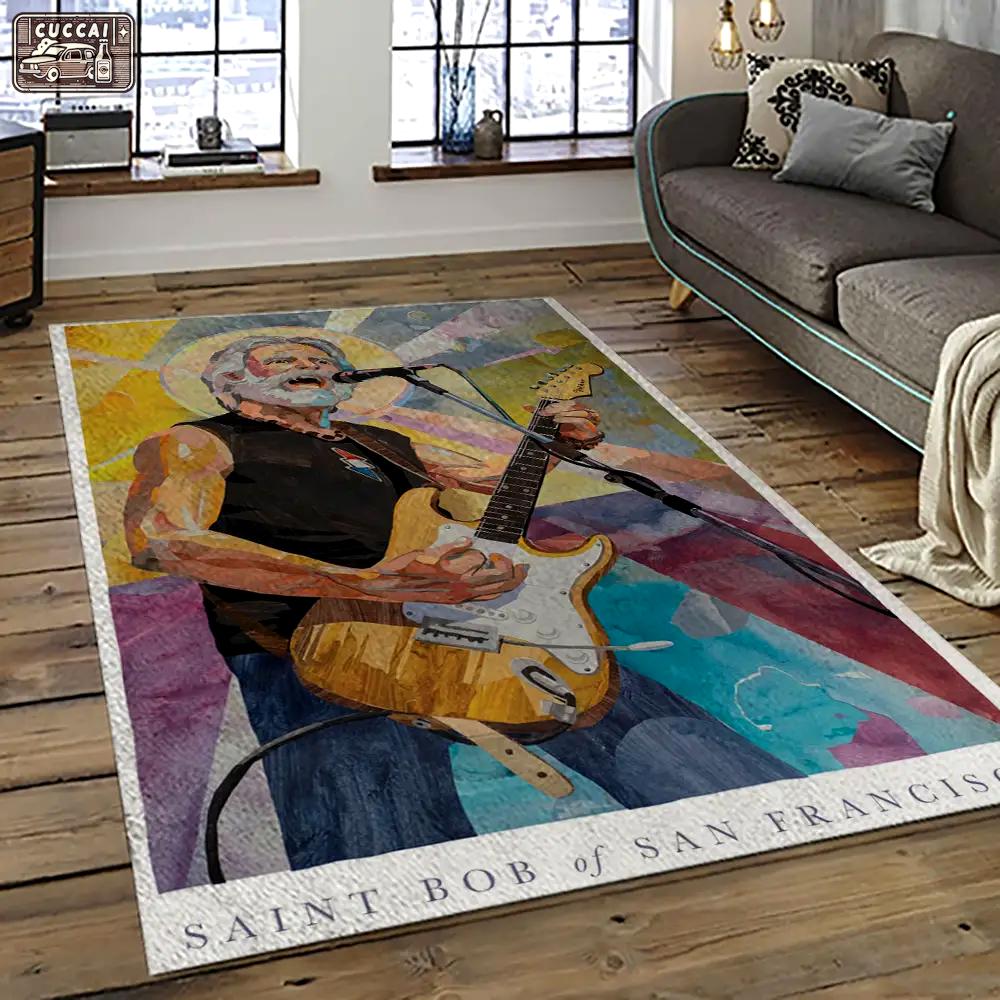 Singer bob weir music carpet rectangle area rug for living room bedroom decor bw37 Rectangle Rug