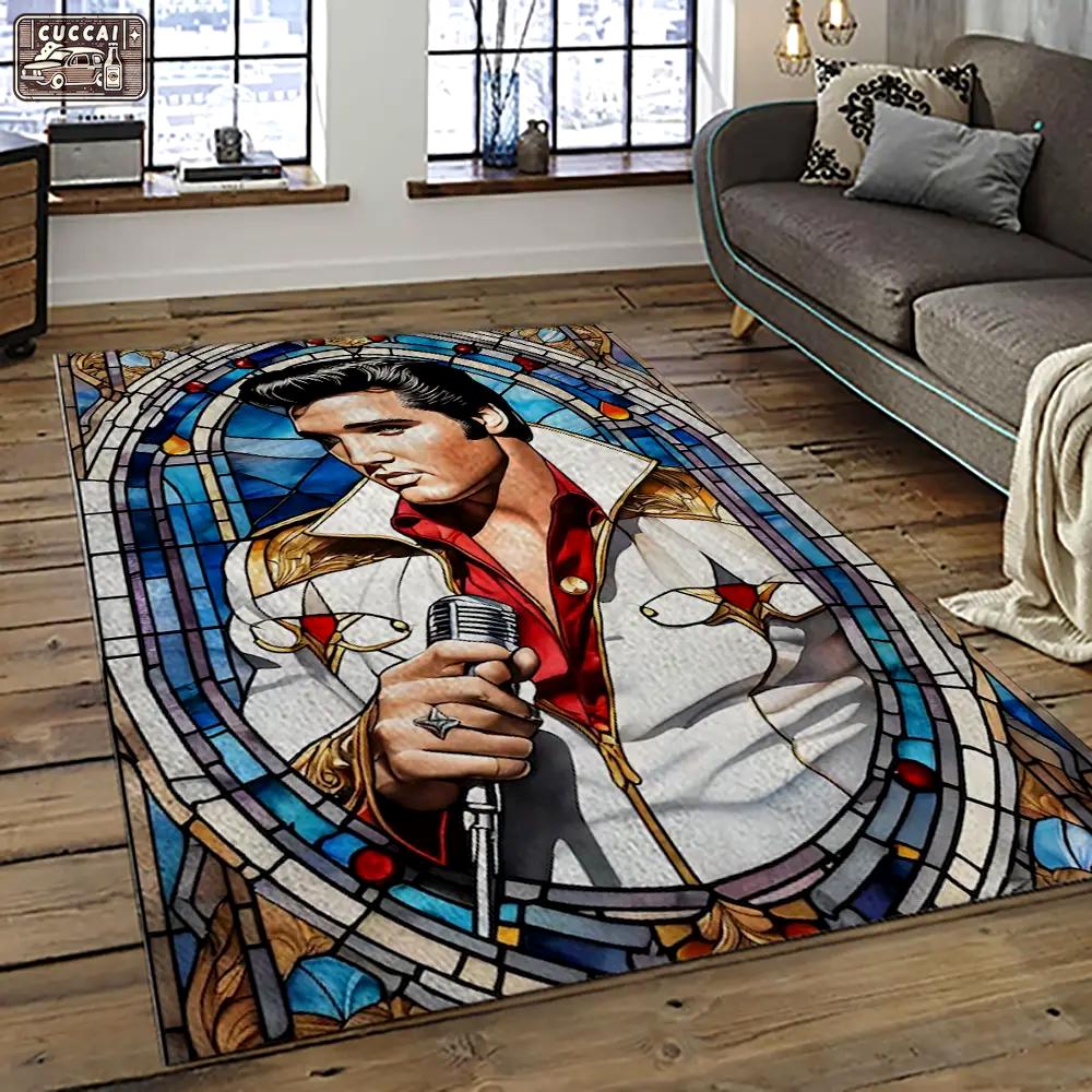 Singer elvis presley music carpet rectangle area rug for living room bedroom decor ep21 Rectangle Rug