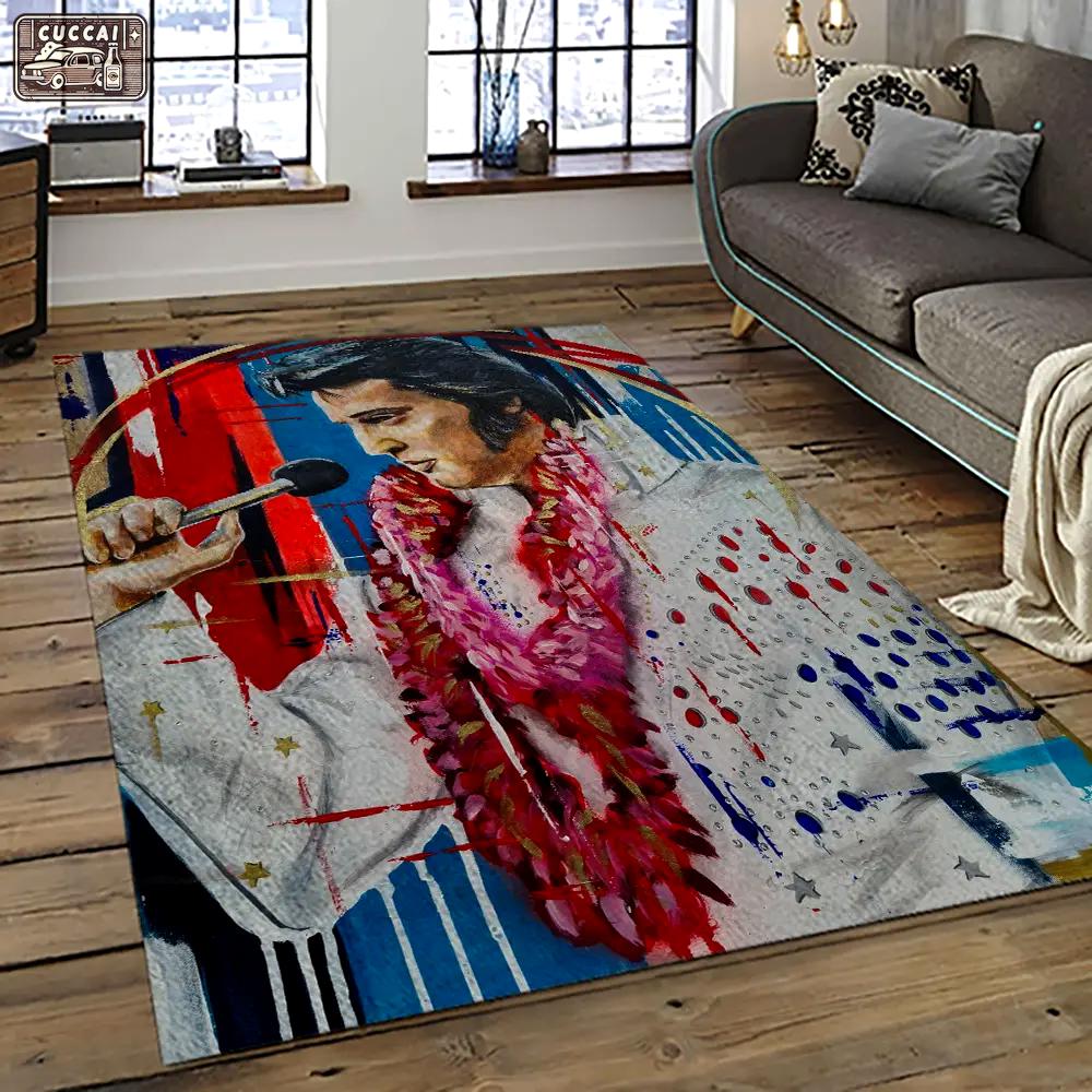 Singer elvis presley music carpet rectangle area rug for living room bedroom decor ep45 Rectangle Rug