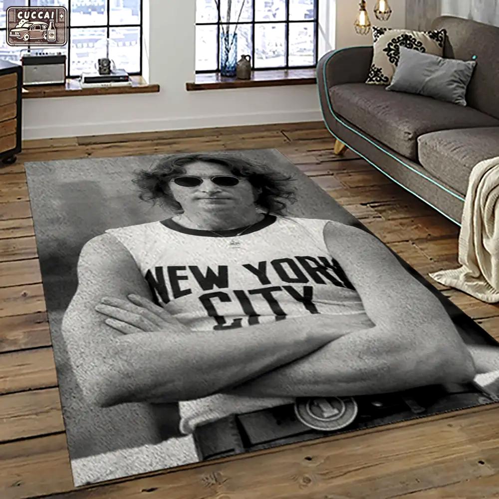 Singer john lennon music carpet rectangle area rug for living room bedroom decor jl06 Rectangle Rug