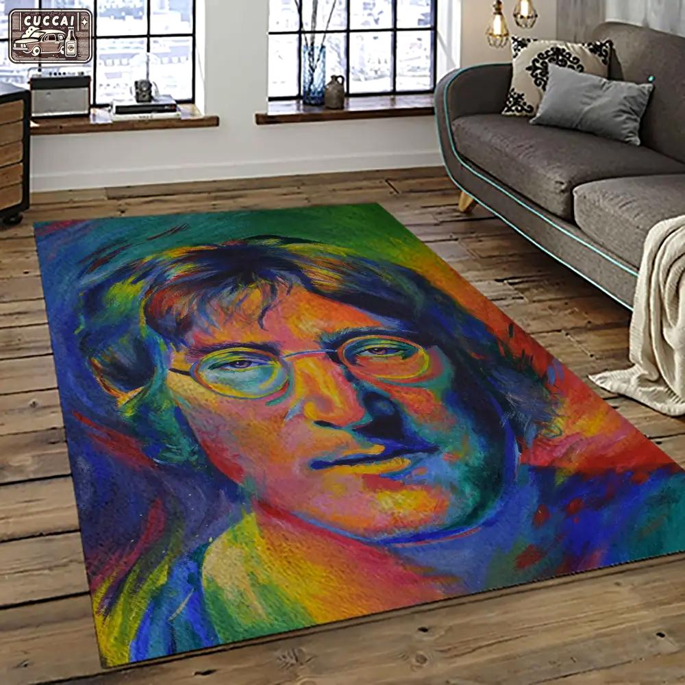 Singer john lennon music carpet rectangle area rug for living room bedroom decor jl21 Rectangle Rug