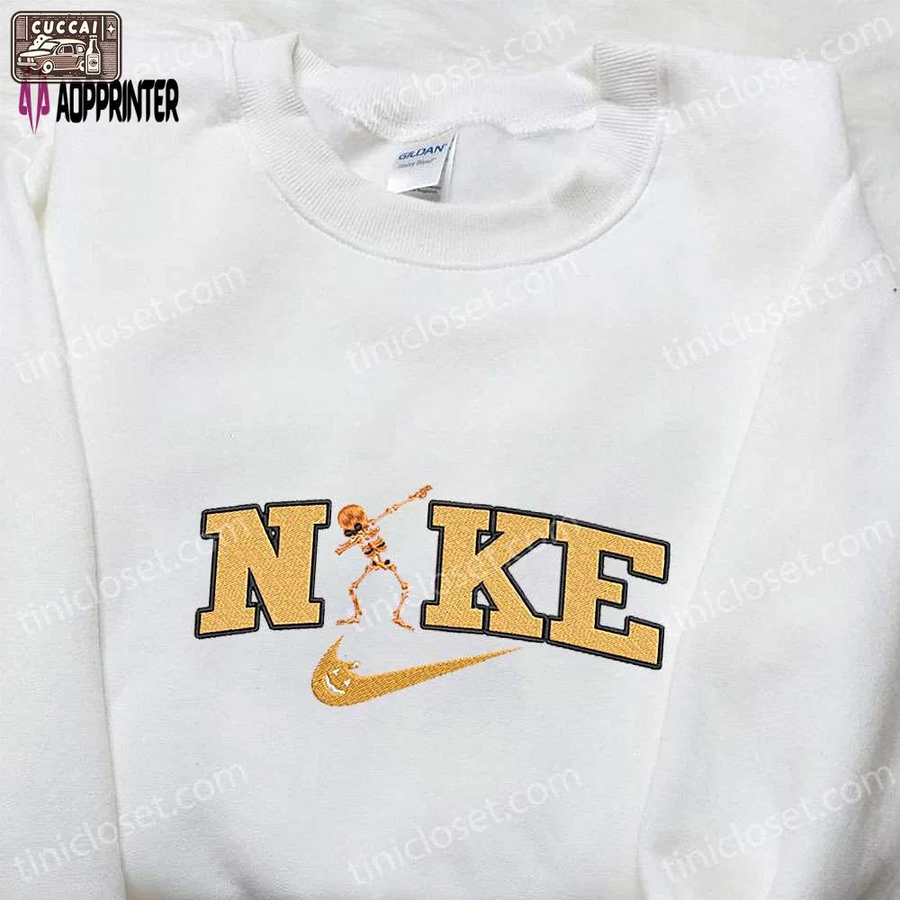 Skeleton swag x nike embroidered hoodie & shirt: best halloween gift ideas Embroidered Shirt