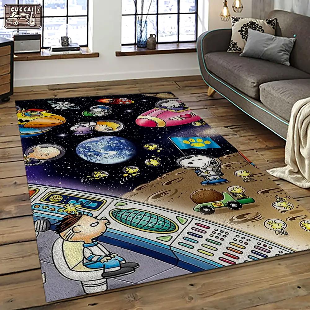 Snoopy cartoon movie carpet rectangle area rug for living room bedroom decor snp101 Rectangle Rug