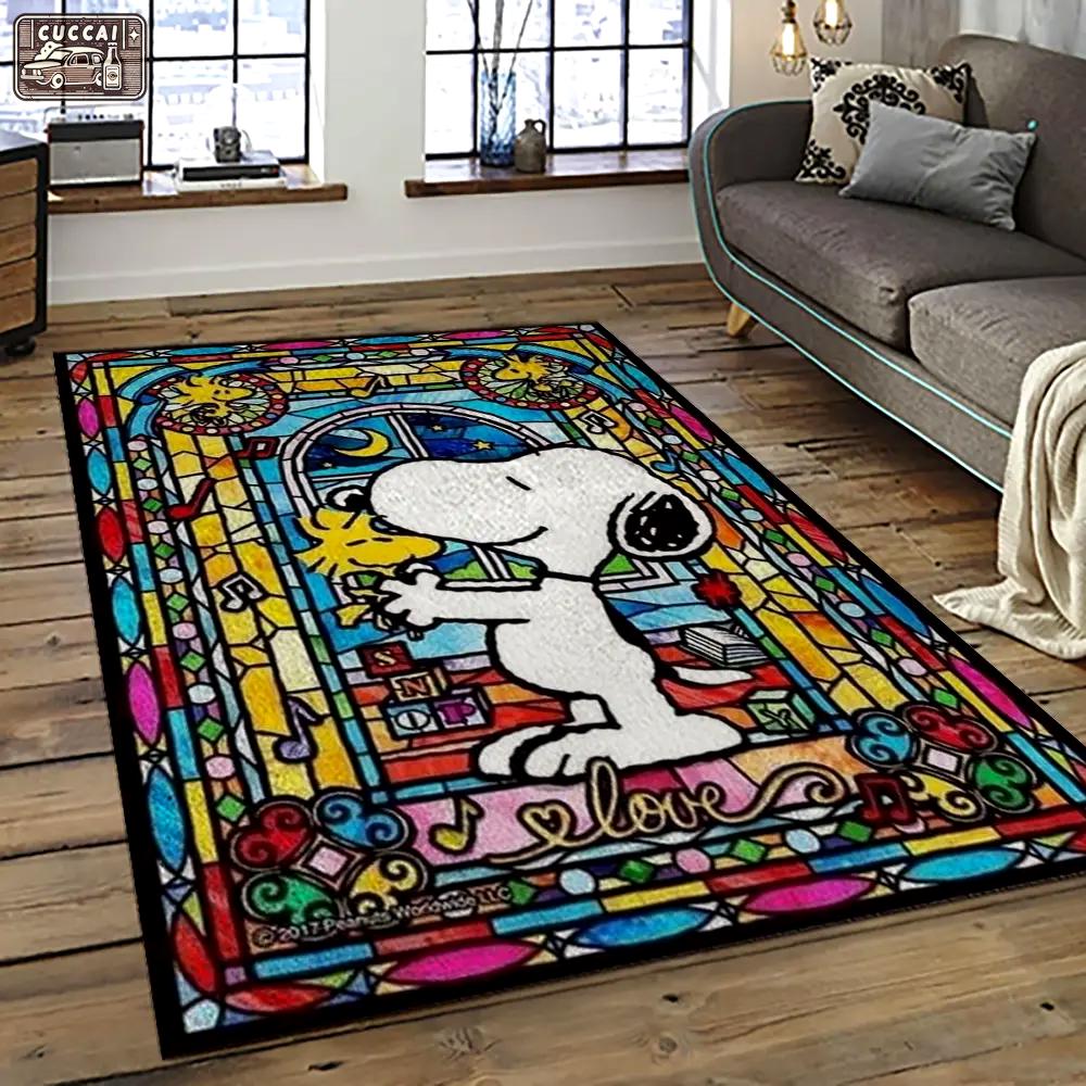 Snoopy cartoon movie carpet rectangle area rug for living room bedroom decor snp118 Rectangle Rug
