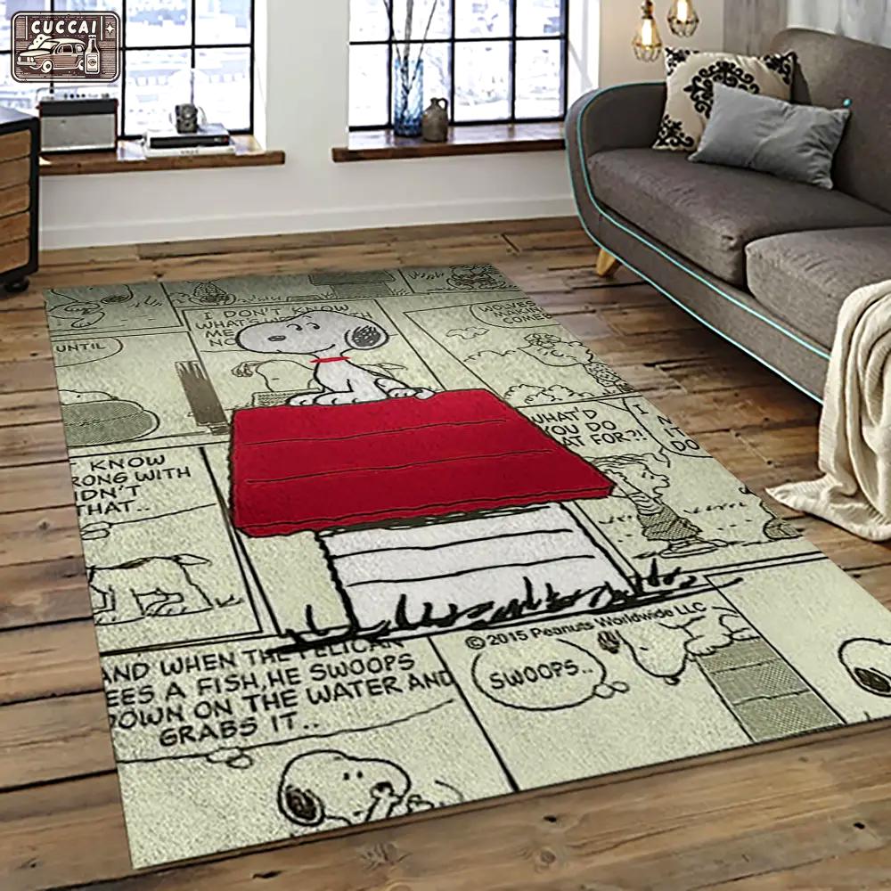 Snoopy cartoon movie carpet rectangle area rug for living room bedroom decor snp34 Rectangle Rug