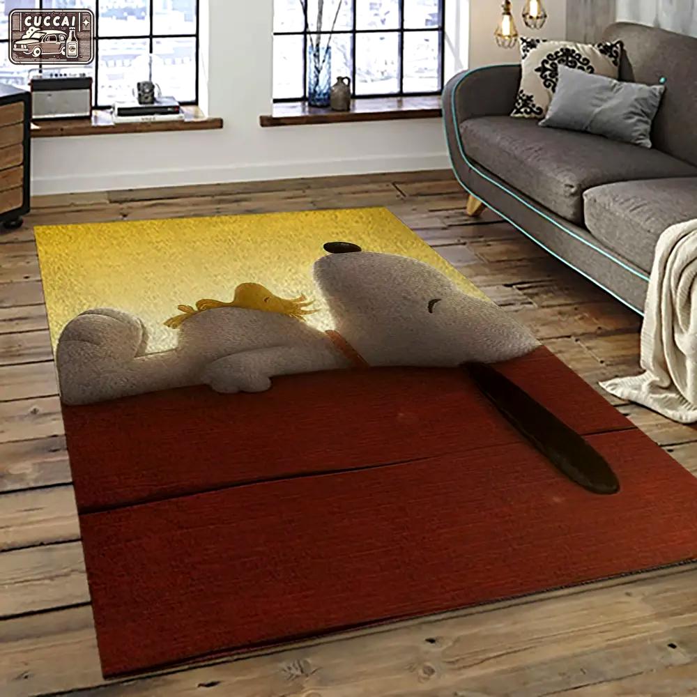 Snoopy cartoon movie carpet rectangle area rug for living room bedroom decor snp39 Rectangle Rug