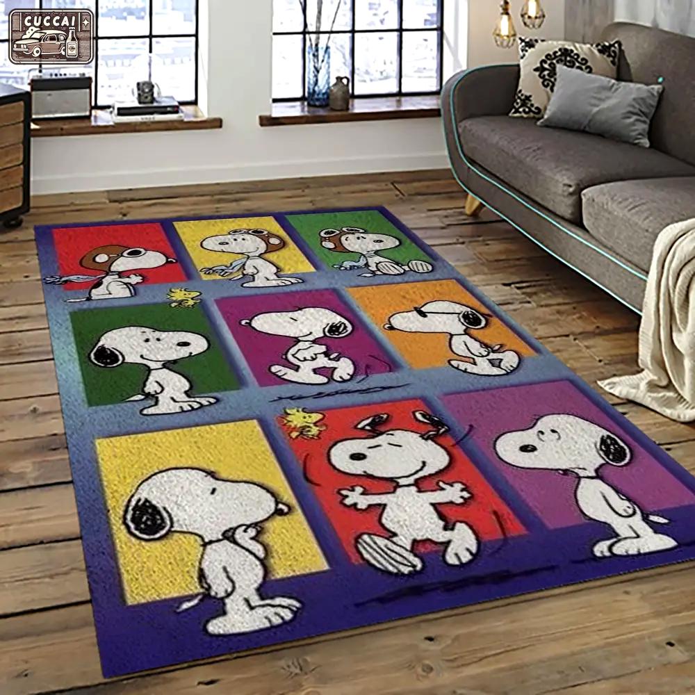 Snoopy cartoon movie carpet rectangle area rug for living room bedroom decor snp85 Rectangle Rug