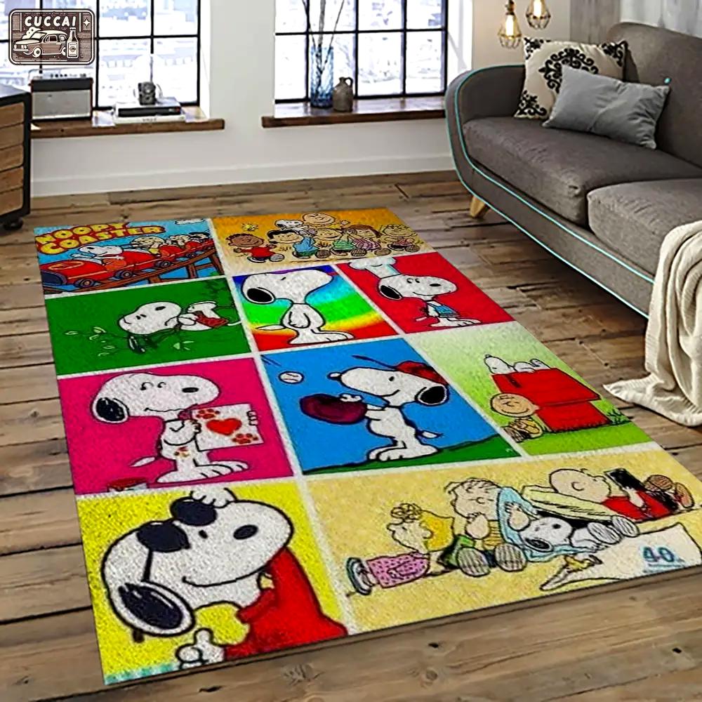 Snoopy cartoon movie carpet rectangle area rug for living room bedroom decor snp98 Rectangle Rug