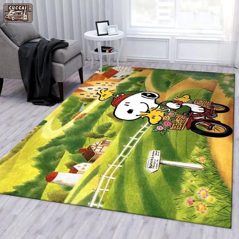Snoopy dog 15 area rug living room and bed room rug rug regtangle carpet floor decor home decor Rectangle Rug