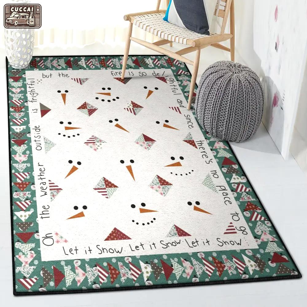 Snowman area rugs, snowman rug Rectangle Rug