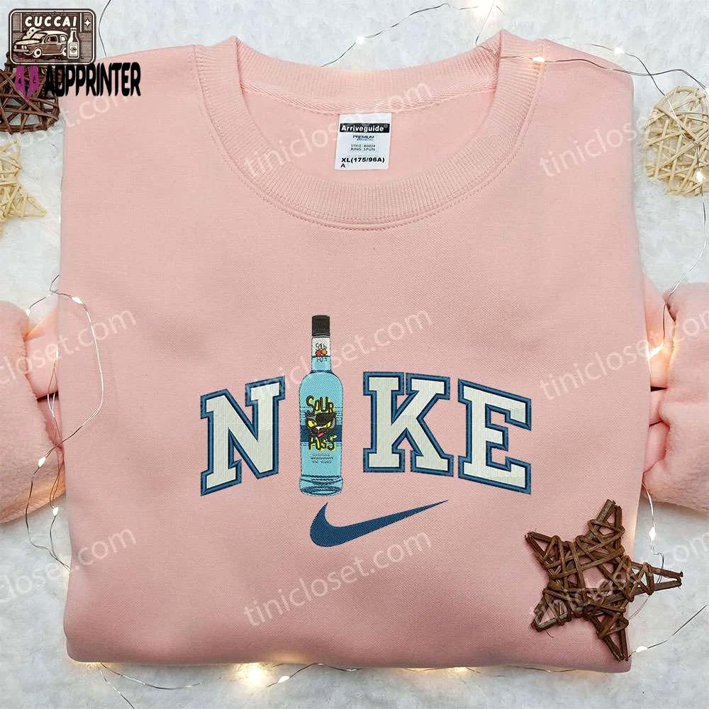 Sour puss bottle x nike embroidered sweatshirt & shirts: drink inspired nike apparel Embroidered Shirt
