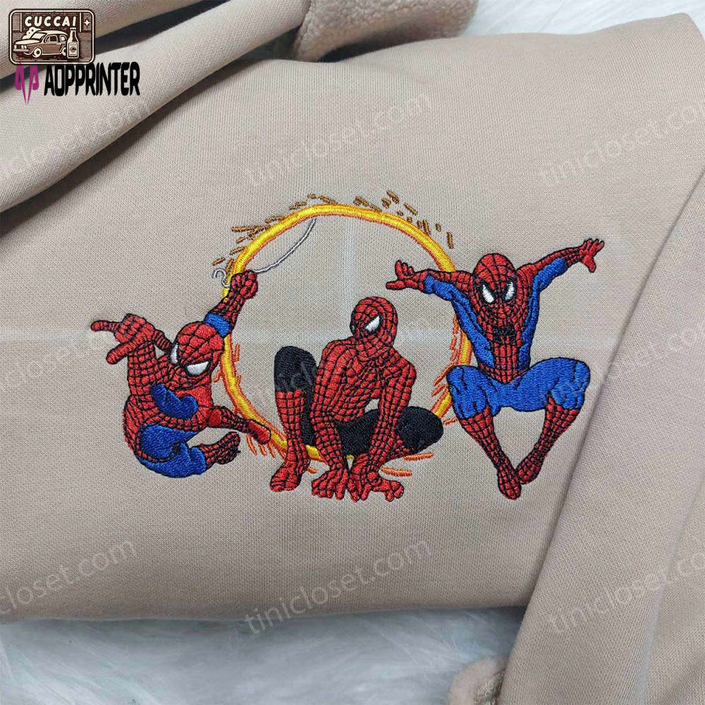 Spider-man embroidered shirt no way home hoodie & marvel sweatshirt: stylish marvel apparel Embroidered Shirt