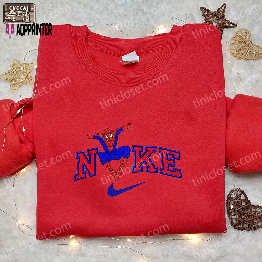 Spider-man x nike movie embroidered sweatshirt marvel cinematic universe shirt nike inspired Embroidered Shirt