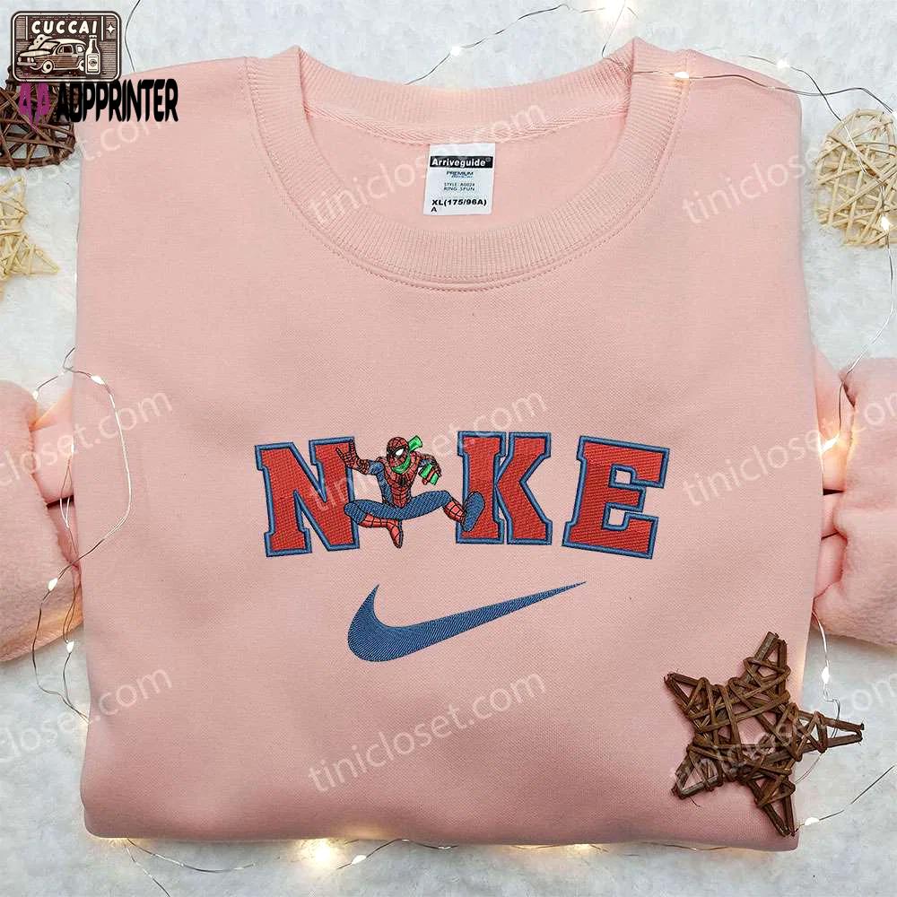 Spider-man xmas x nike embroidered sweatshirt – movie inspired shirt Embroidered Shirt