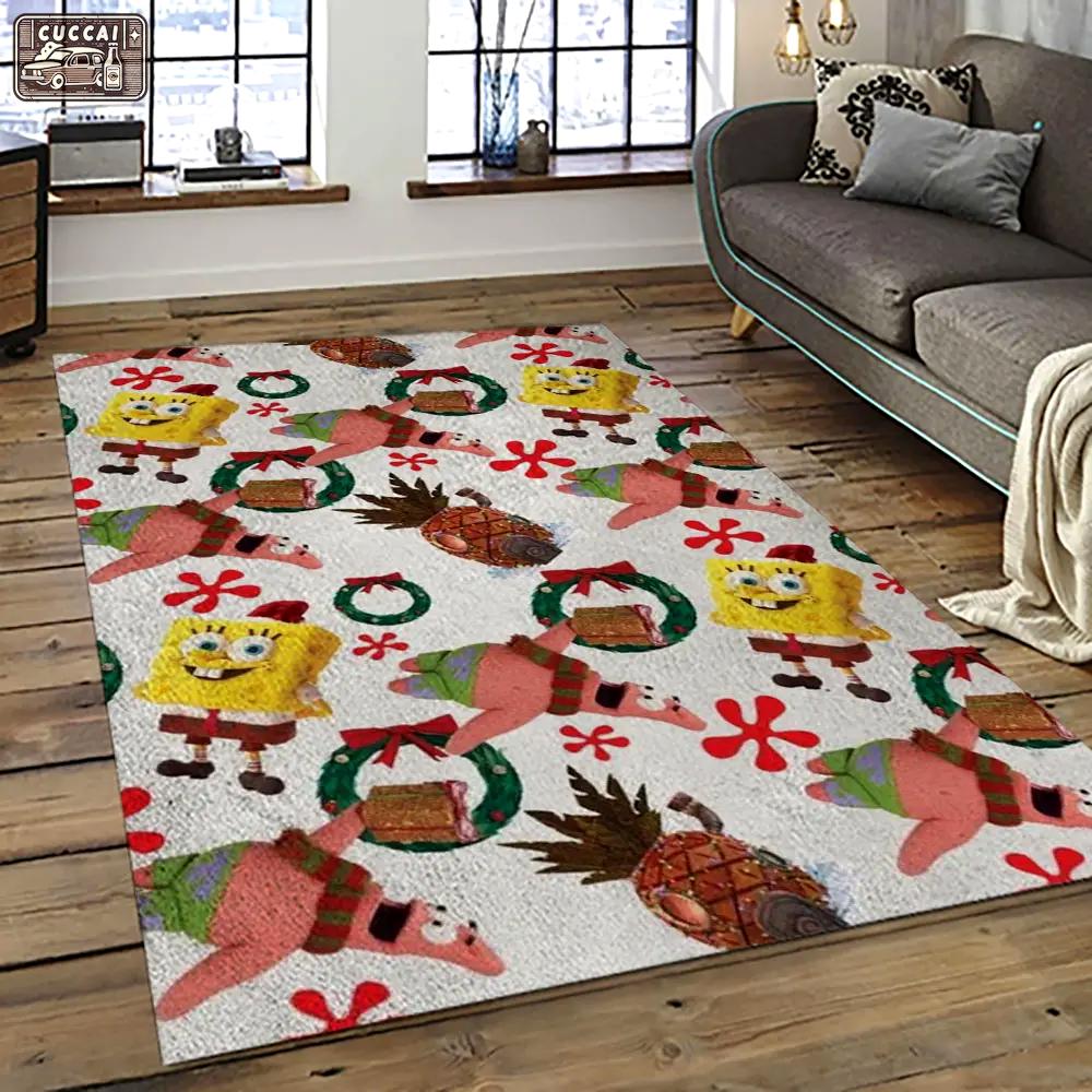 Spongebob squarepants cartoon tv show retangle carpet area rug home decor best gift for family ssp3 Rectangle Rug