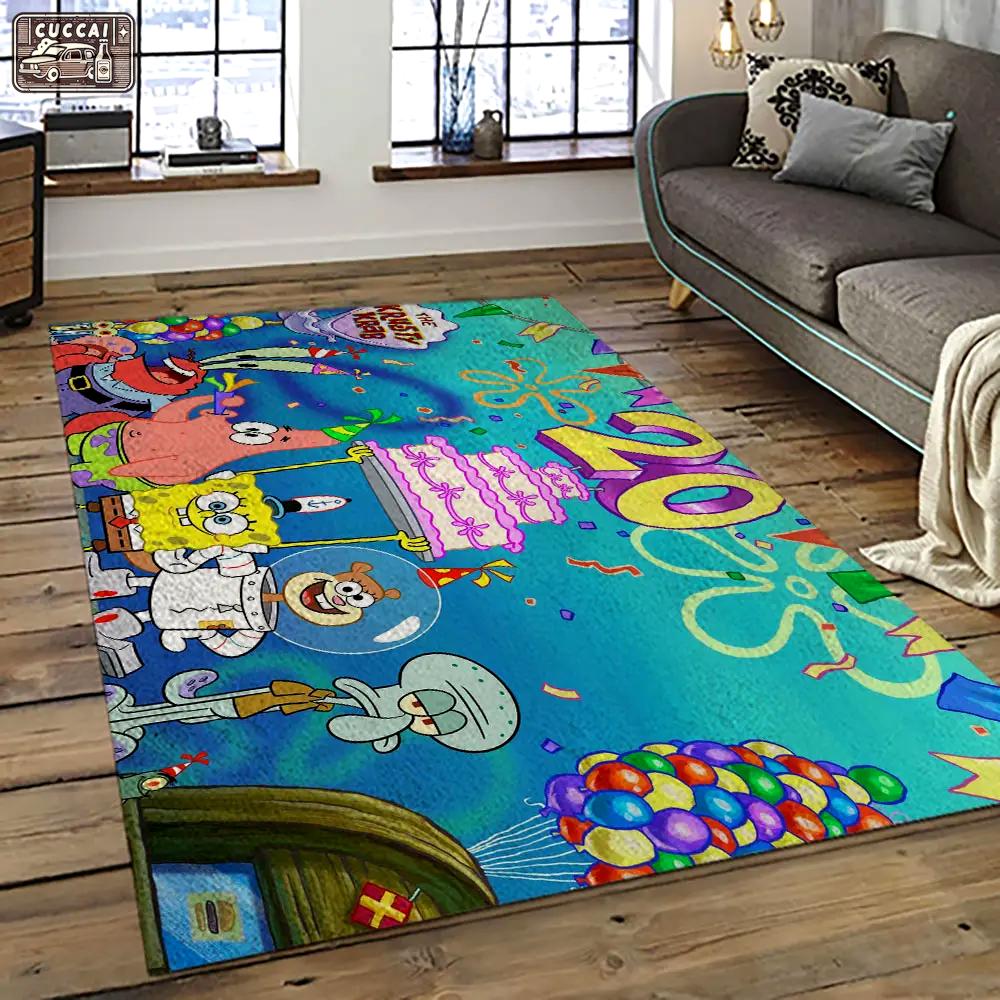 Spongebob squarepants cartoon tv show retangle carpet area rug home decor best gift for family ssp37 Rectangle Rug