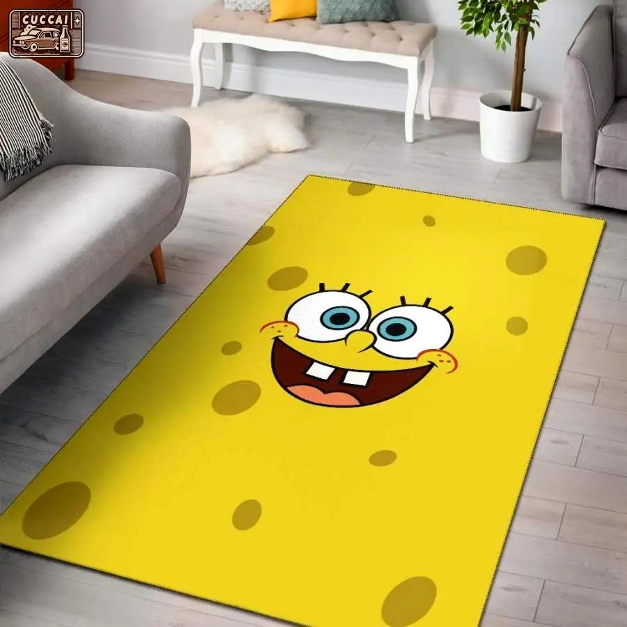 Spongebob squarepants face area rug living room rug home decor carpet Rectangle Rug