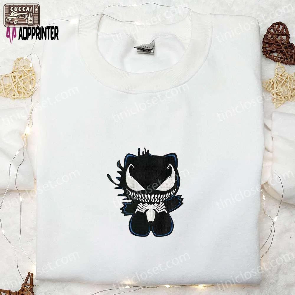 Spooky kitty venom embroidered sweatshirt – perfect halloween gift idea Embroidered Shirt