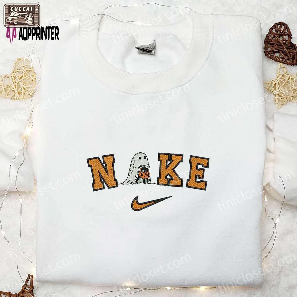 Spooky style: nike x ghost pumpkin halloween hoodie t-shirt & sweatshirt Embroidered Shirt