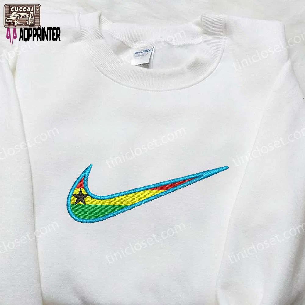 Star flag x nike embroidered shirt: custom gift for husband stylish & unique nike shirt Embroidered Shirt