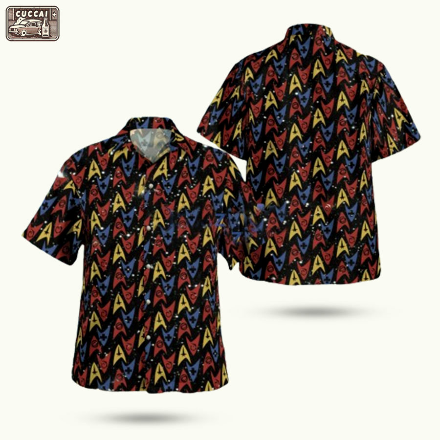 Star trek multi logo hawaiian shirt Hawaii Shirt Shorts & Flip Flops