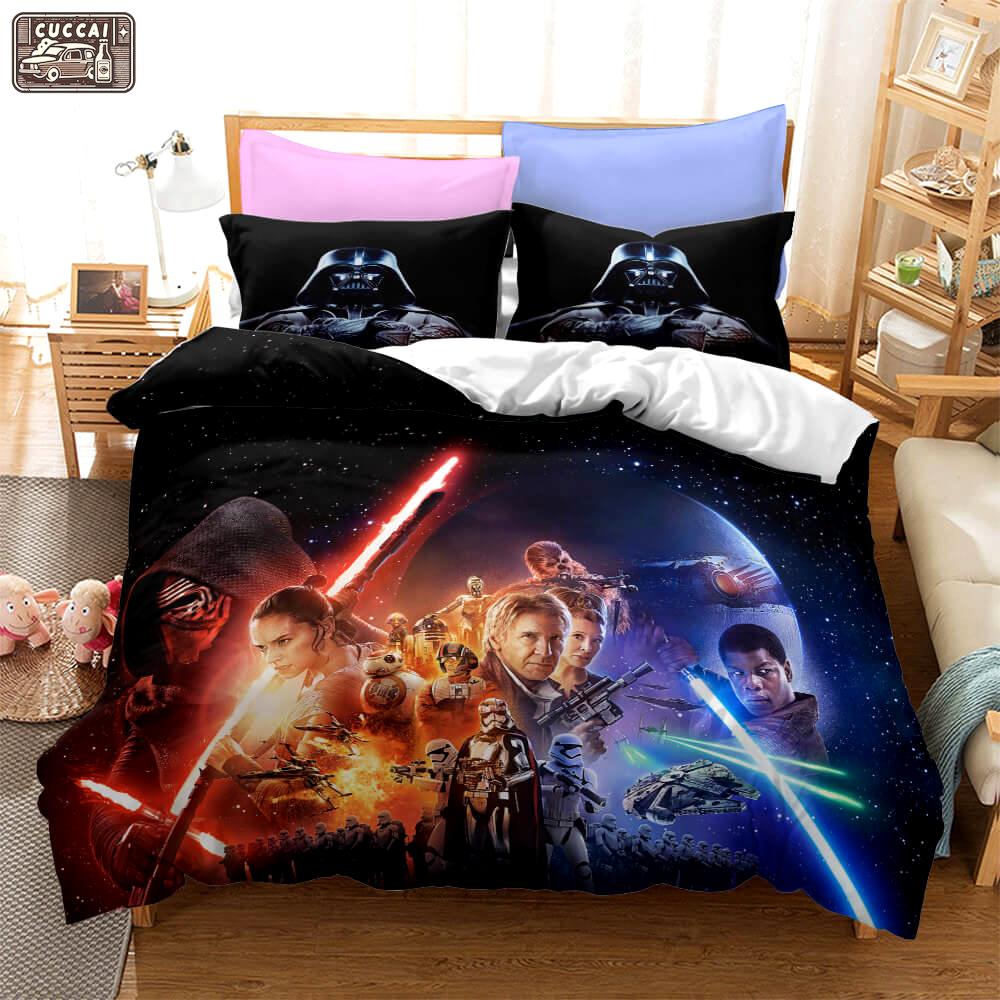 Star wars series movie print full  Bedding Sets blankets sheets covers Bedroom ideas home decor bedspread duvet bed linen bedclothes