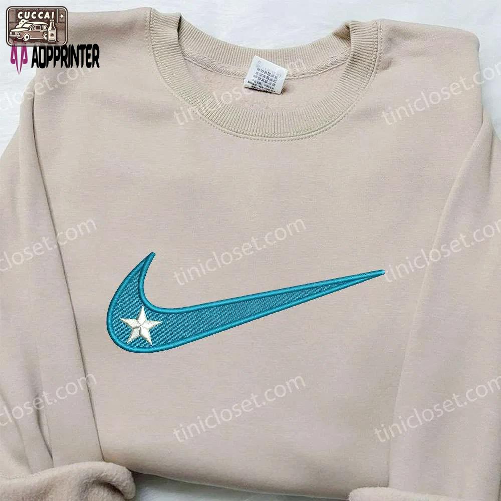 Star x nike embroidered sweatshirt – best birthday gift ideas Embroidered Shirt