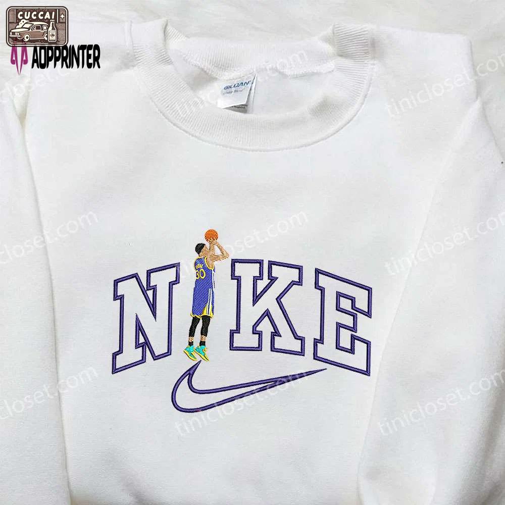 Steph curry x nike embroidered sweatshirt golden state warriors nba sport shirt Embroidered Shirt