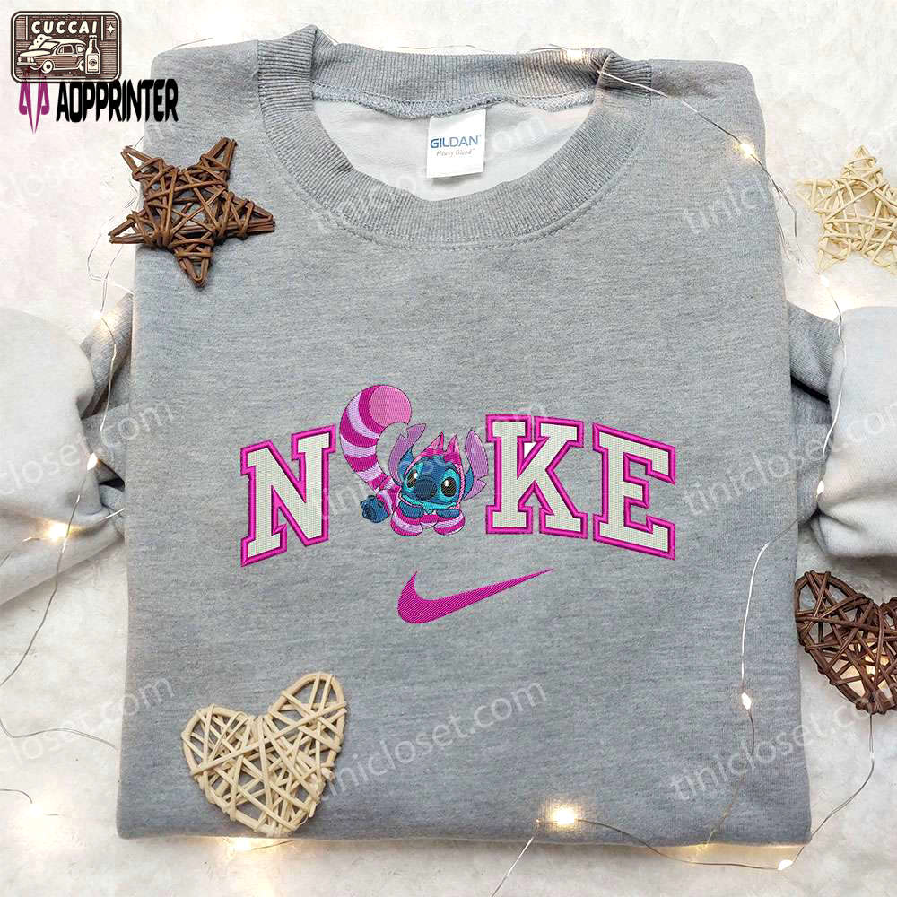 Stitch cosplay x nike embroidered shirt: lilo and stitch custom design Embroidered Shirt