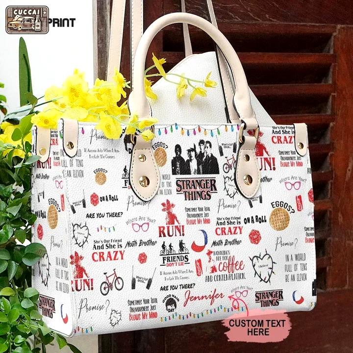 Stranger things 2 leather hand bag gift for women’s day: perfect women s day gift g95 5 Women Leather Hand Bag