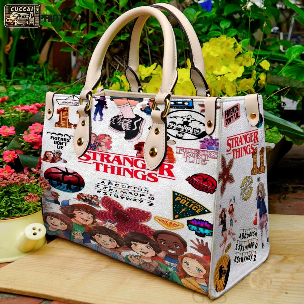 Stranger things leather hand bag gift for women’s day – unique women s day gift g95 4 Women Leather Hand Bag