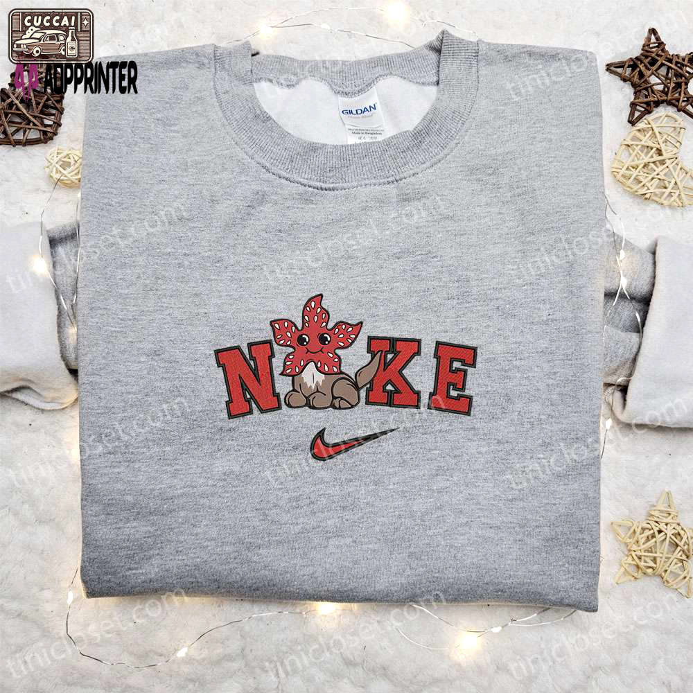 Stranger things x nike embroidered sweatshirt & disney characters shirt – best halloween gift ideas Embroidered Shirt