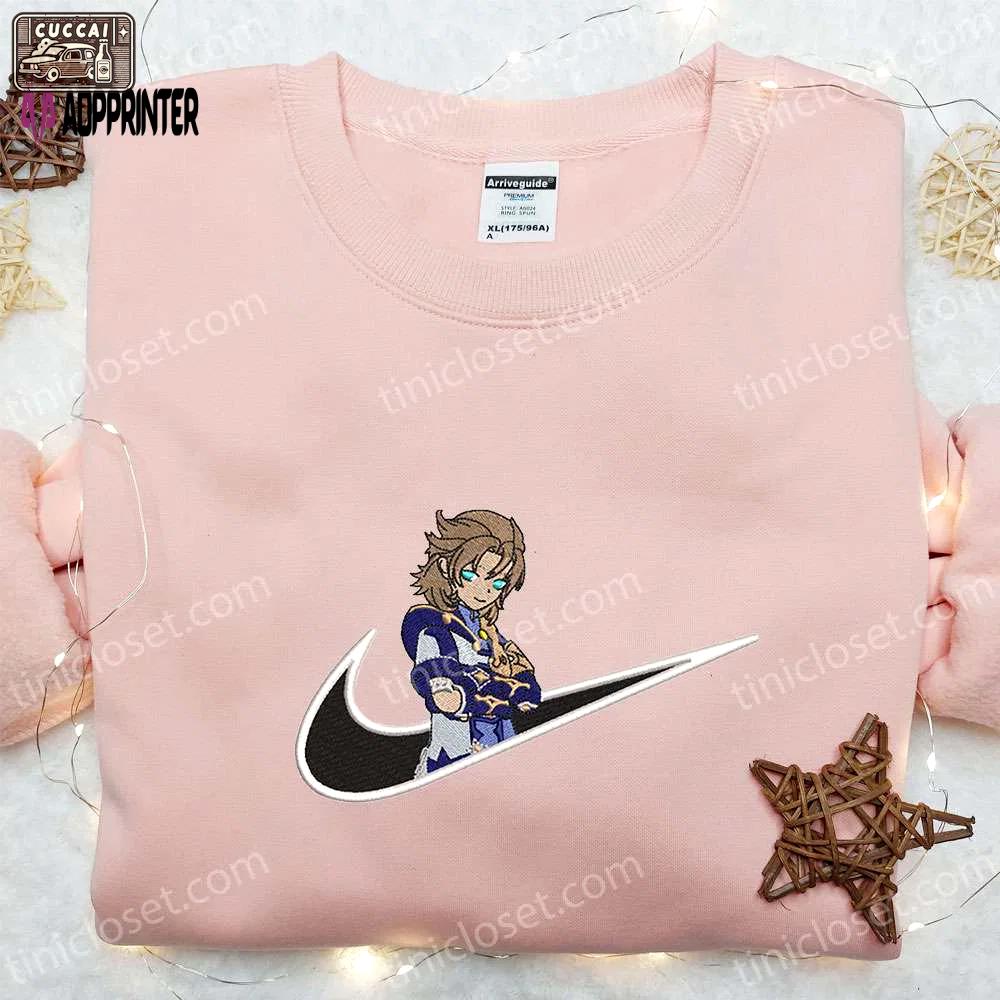 Stylish albedo x nike embroidered shirt genshin impact & nike inspired designs Embroidered Shirt