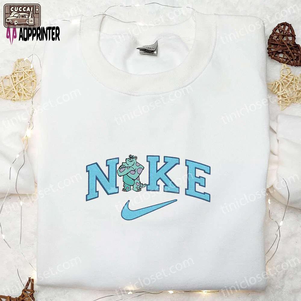 Sullivan x nike cartoon embroidered hoodie & disney characters shirt: best family gift ideas Embroidered Shirt