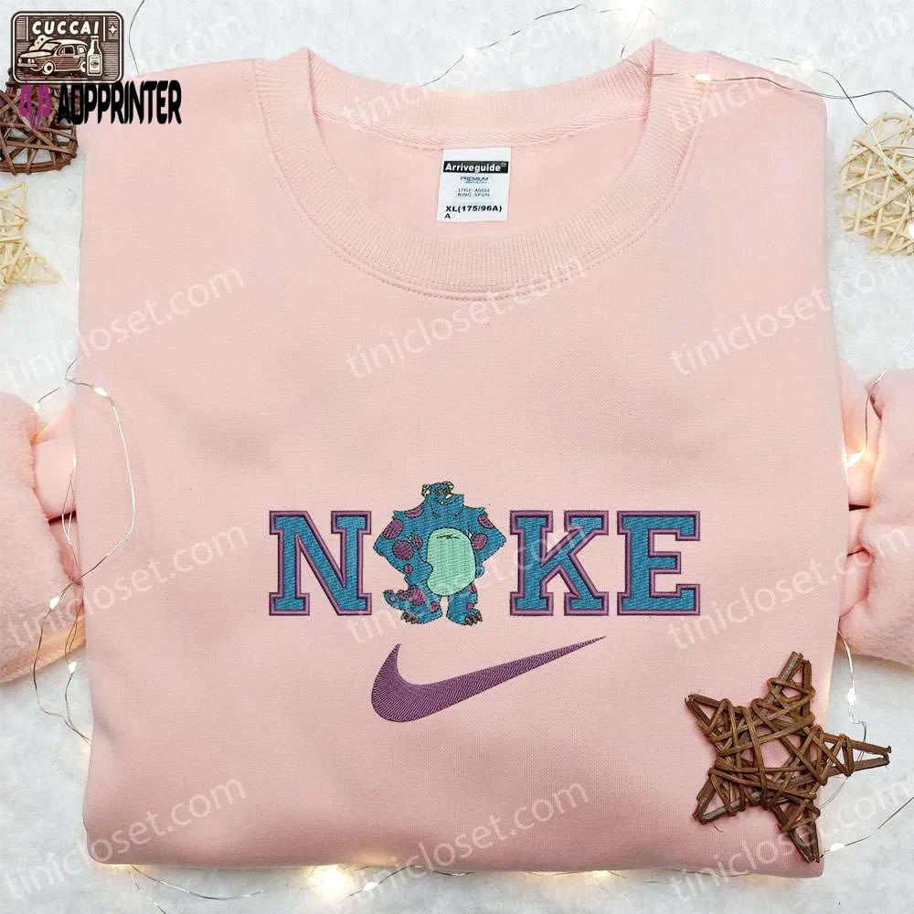 Sullivan x nike cartoon embroidered t-shirt: best family gift nike inspired shirt Embroidered Shirt
