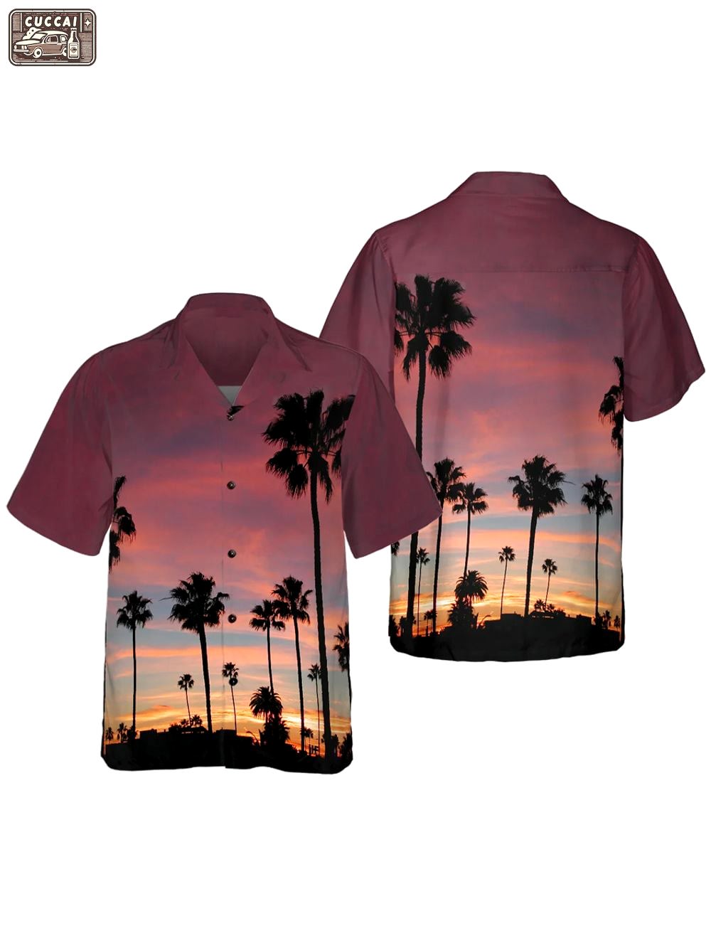 Sunset venice beach hawaiian shirt summer shirt Hawaii Shirt Shorts & Flip Flops