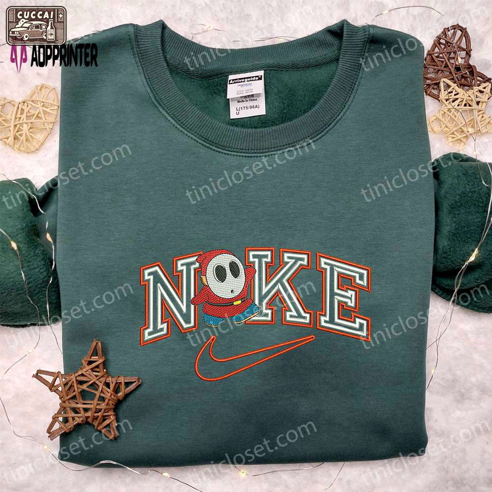 Super mario michael myers x nike embroidered hoodie & shirt: best halloween gift ideas Embroidered Shirt
