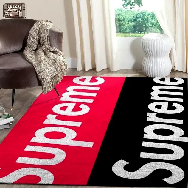 Supreme limited logo type 1093. Upgrade Your Living Room with Luxury Home Decor: Area Carpets, Floor Decor, Door Mats, and Hot Gift Items with style a High-End Fashion Brand Rectangle Rug