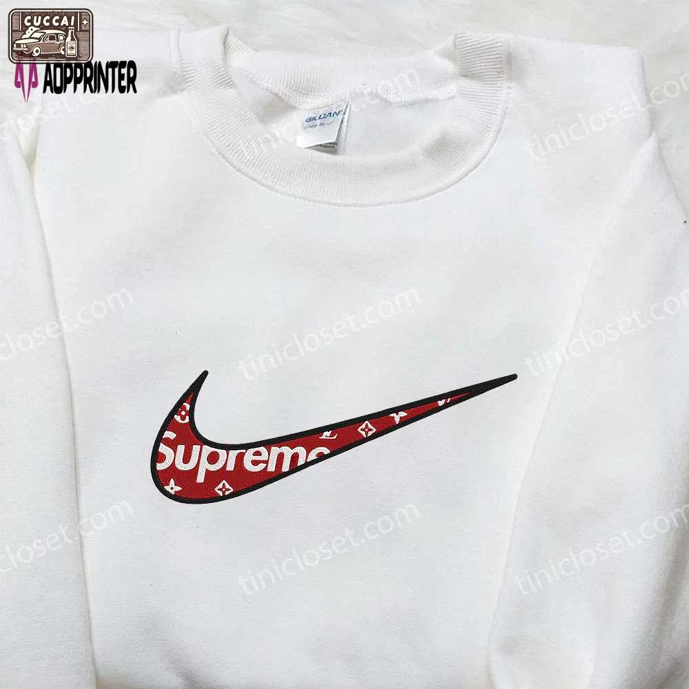 Supreme x nike embroidered hoodie & shirt: best birthday gift ideas Embroidered Shirt