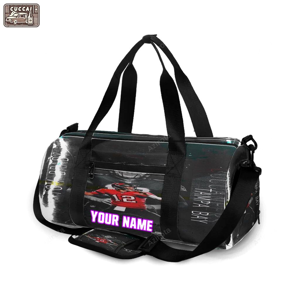 Tampa bay buccaneers tom brady4 personalized name travel bag gym bag 957 Travel Bag