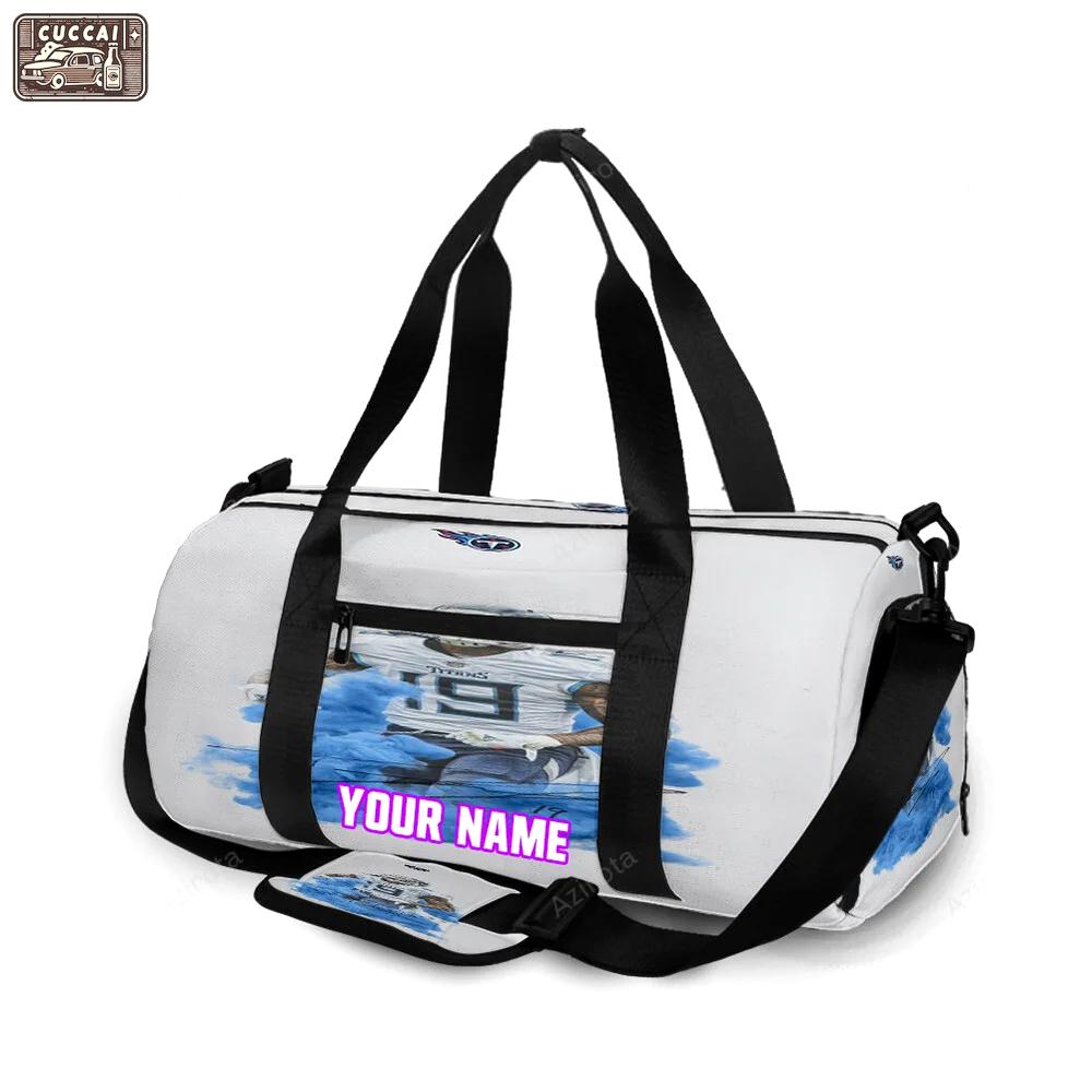 Tennessee titans derrick henry9 personalized name travel bag gym bag 1150 Travel Bag