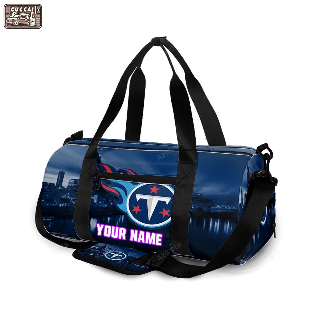 Tennessee titans emblem v3 personalized name travel bag gym bag 2567 Travel Bag
