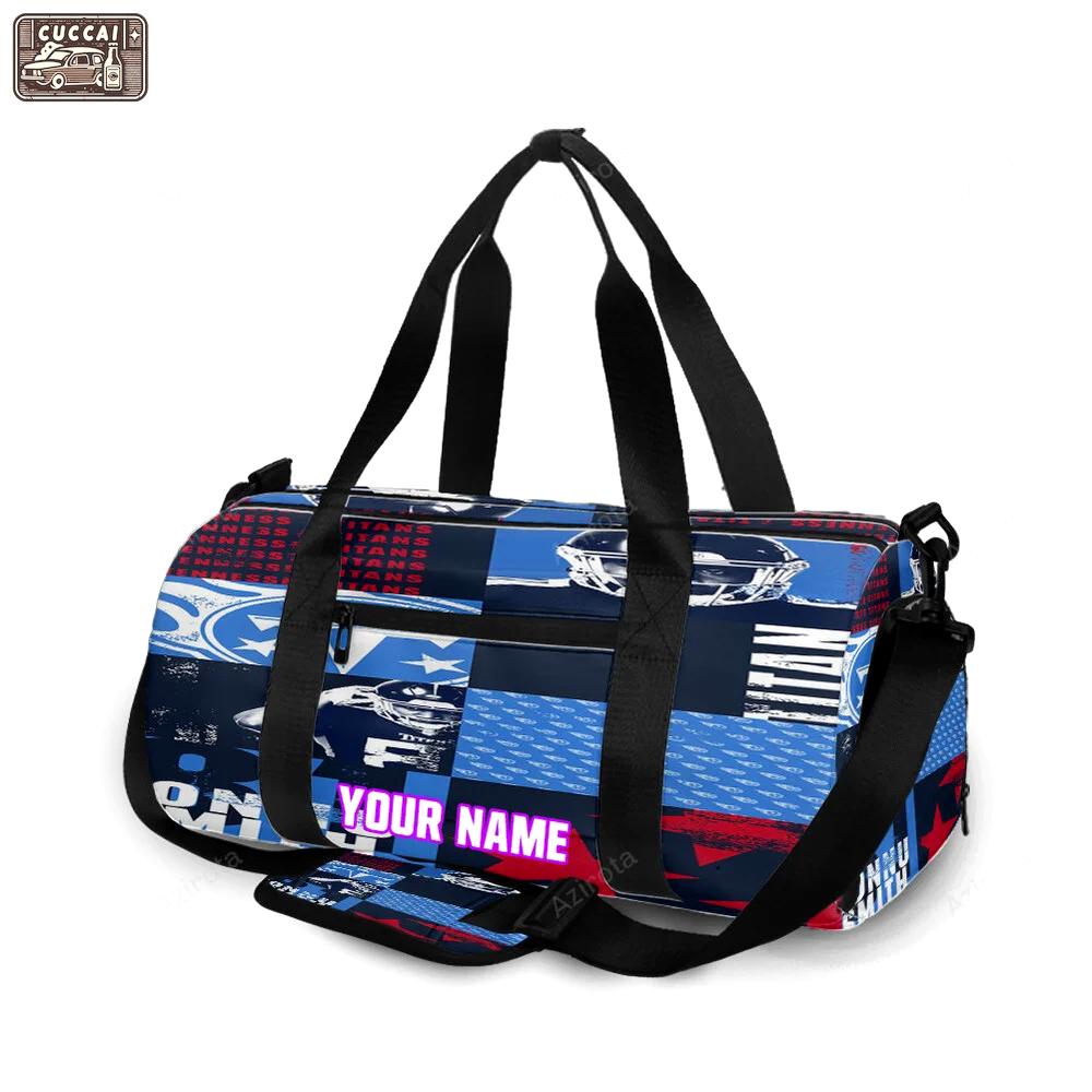 Tennessee titans jonnu smith1 personalized name travel bag gym bag 915 Travel Bag