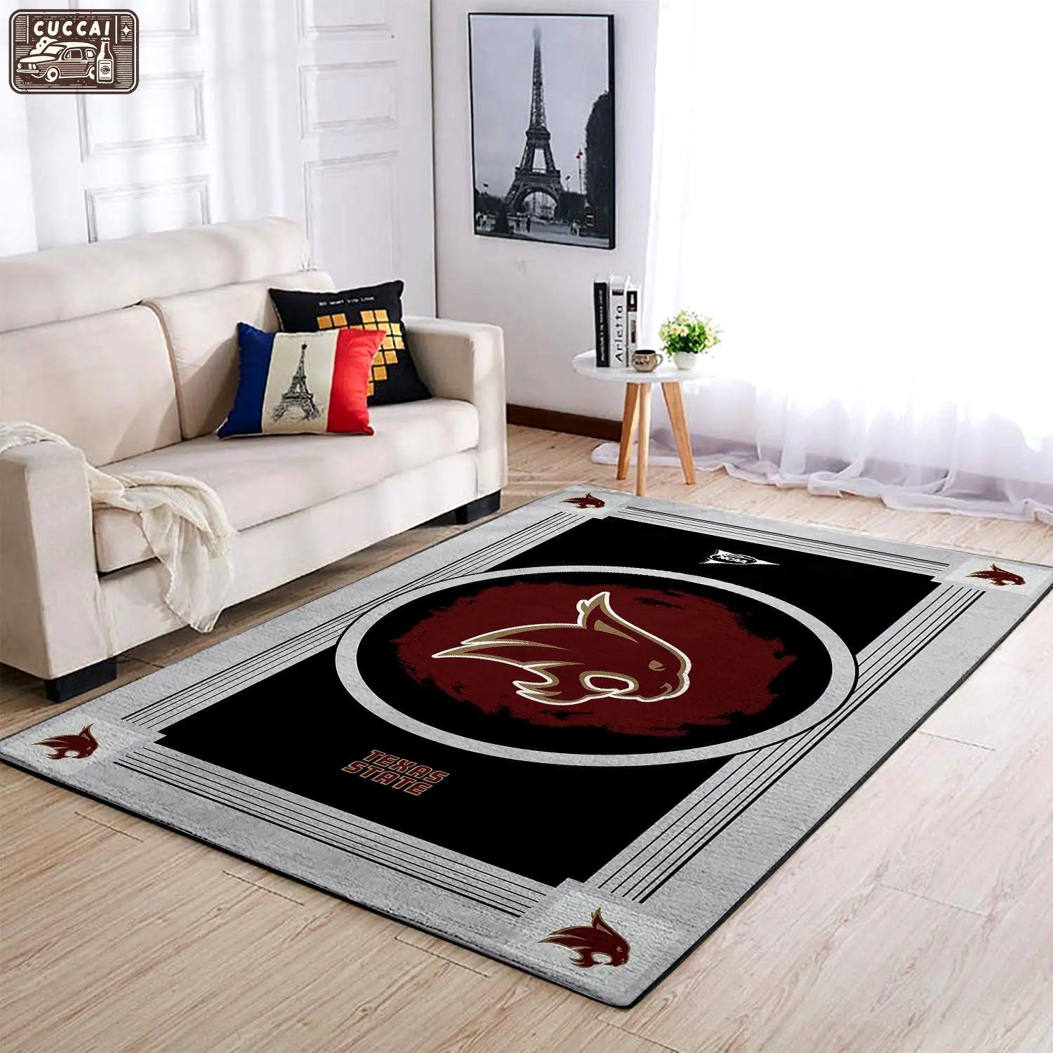 Texas state bobcats home decor ncaa team logo carpet rug living room 20030459 3 Rectangle Rug