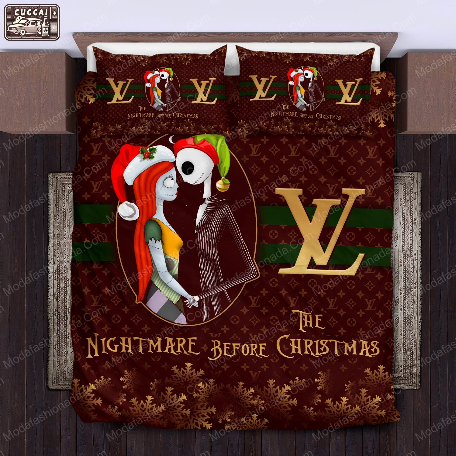 The nightmare before chrismas louis vuitton bedding sets home decoration Bedding Sets