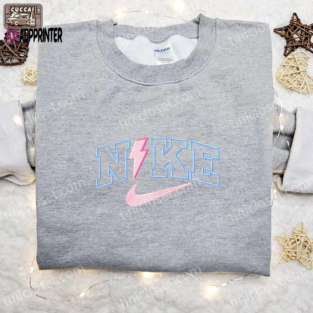 Thunder x nike embroidered sweatshirt nike inspired shirt best birthday gift ideas Embroidered Shirt