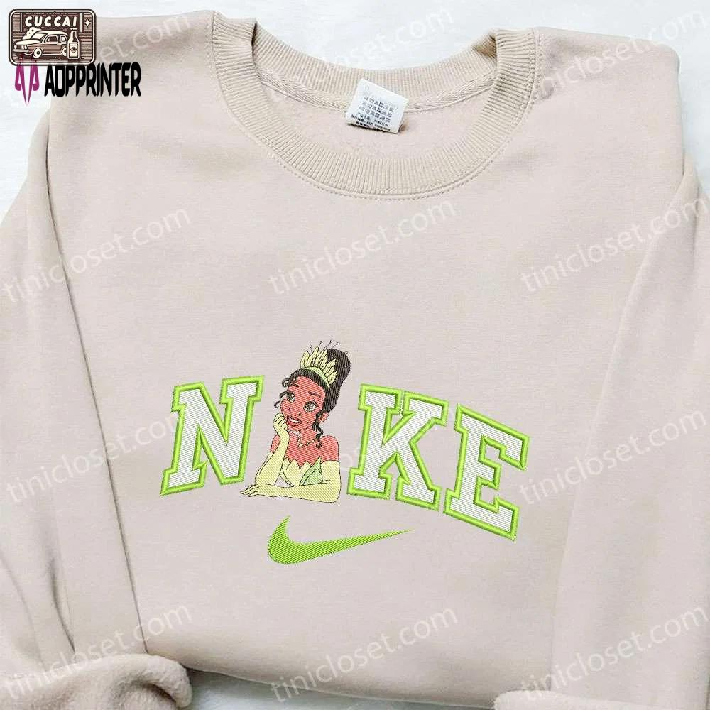 Tiana x nike cartoon & disney characters embroidered shirt – custom nike t-shirt Embroidered Shirt