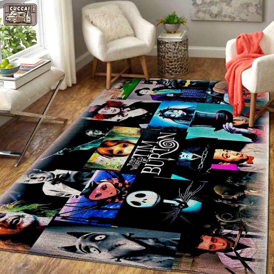 Tim burton characters area rug living room rug home decor movie floor decor 1909224 Rectangle Rug